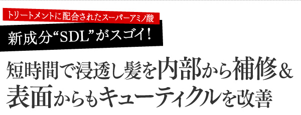 トリートメントに配合されたスーパーアミノ酸新成分