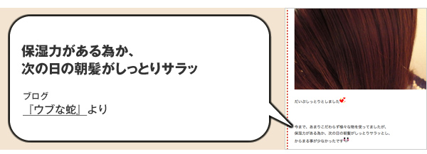 保湿力がある為か、次の日の朝髪がしっとりサラッ