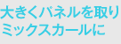 大きくパネルを取りミックスカールに